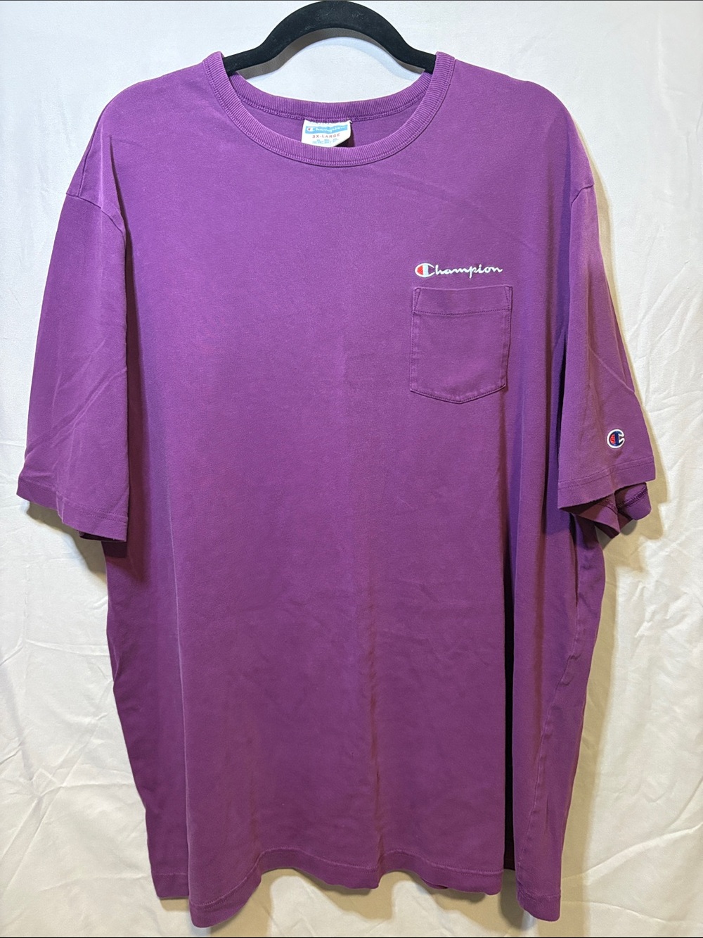 Vintage Champion Purple Short Sleeve Pocket Tee